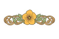 Ornament divider pansy pattern flower plant.
