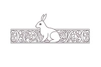 Ornament divider rabbit animal rodent mammal.