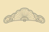 Ornament divider shell art architecture accessories.