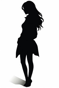 Illustration of silhouette woman backlighting adult white.