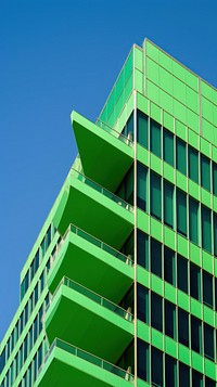 High contrast Empire green Building building architecture city.