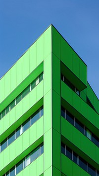 High contrast Empire green Building building architecture city.