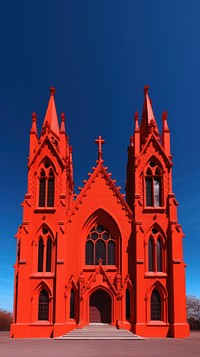 High contrast Gothic Church architecture building church.