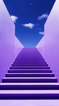 High contrast purple stair architecture staircase stairs.