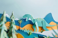 Dinosuar art origami paper.
