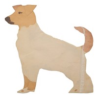 Dog shape ripped paper terrier animal mammal.
