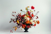 Fall flowers plant vase art.