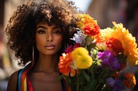 Blackwoman pride month fashion flower plant adult.