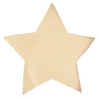 Star shape ripped paper white background starfish symbol.