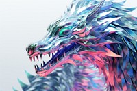 3d render of a dragon in surreal abstract style creativity dinosaur animal.
