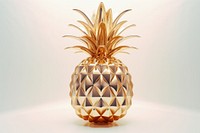 3d render of a pineapple in surreal abstract style fruit plant bromeliaceae.