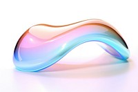 3d render of a rainbow in surreal abstract style white background electronics accessories.