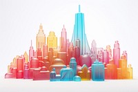 3d rendering of cute canada city shape white background architecture.