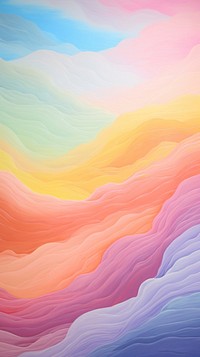 Pastel rainbow paint with some paint on it abstract outdoors graphics.