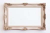 Beige rectangle frame white background.