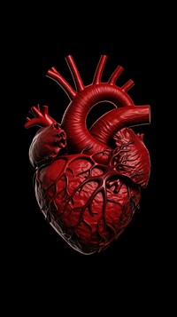 Anatomical heart black background antioxidant electronics.