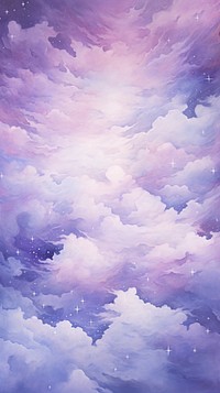 Galaxy purple outdoors painting.