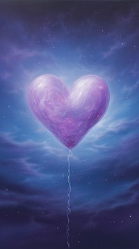 A pastel purple heart balloon space backgrounds.