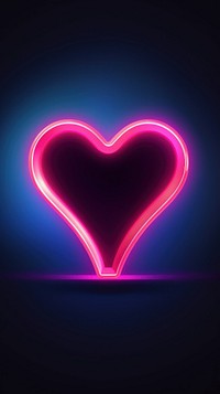 Heart light neon line.