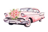 Vintage car vehicle flower wheel.