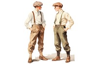 Two men fashion adult khaki.