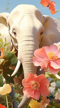 Flower elephant wildlife outdoors.