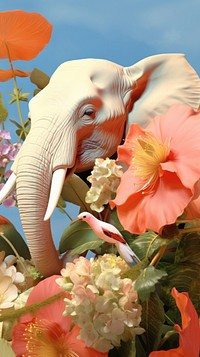 Elephant flower wildlife outdoors.