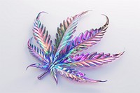 Cannabis leaf pattern purple plant.