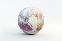 Planet Pluto sphere white background vegetable.
