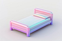 Simple bed icon furniture bedroom relaxation.