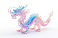 Simple cute chinese dragon icon animal white background representation.