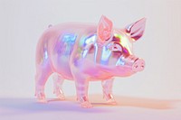 Simple pig animal mammal illuminated.