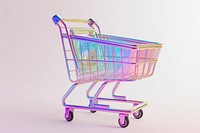 Simple shopping cart consumerism supermarket groceries.