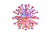 Virus cell white background microbiology accessories.