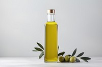 Olive oil bottle packaging label  food refreshment studio shot.