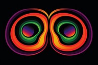 Abstract Graphic Element of abstract minimalistic symmetric psychedelic style graphics neon art.