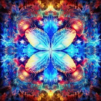 Abstract Graphic Element of butterfly minimalistic symmetric psychedelic style backgrounds pattern art.