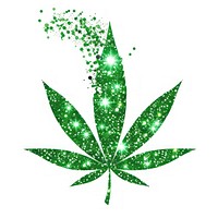 Cannabis leaf icon green plant herbs.