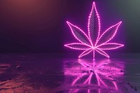 Cannabis leaf light nature purple.