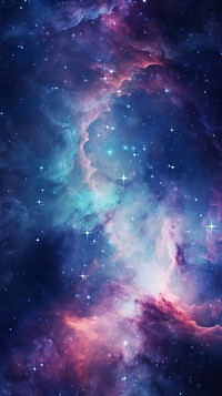 Background with realistic nebula universe space night.