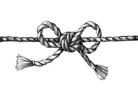 A Line bows knot white line rope.