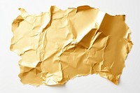 Gold color paper with ripped backgrounds white background aluminium.