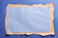 Vintage blue poster with ripped paper blackboard crumpled.