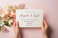 Wedding invitation card mockup psd