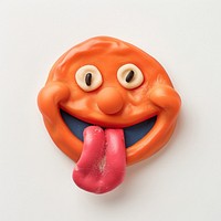 Kid smile with tongue food toy anthropomorphic.
