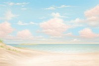 Painting of beach backgrounds landscape outdoors.