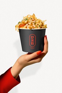 Noodles cup mockup psd