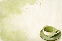 Green tea backgrounds saucer coffee.