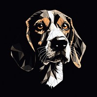 Silkscreen of beagle dog animal mammal hound.