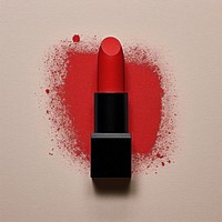 Silkscreen of lipstick cosmetics red yellow.